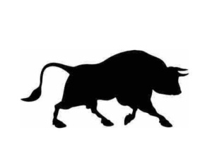 Sticker Auto "Taur" 20x10 cm, negru