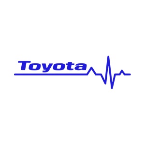 Sticker auto ''Toyota life'', 20x7 cm, albastru
