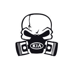Sticker Craniu Kia 13x11.4 cm, Creative Rey®