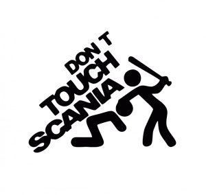 Sticker Dont Touch My Scania 20 cm, Creative Rey®