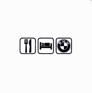 Sticker Eat-Sleep-Bmw 15x4.6 cm, Creative Rey®
