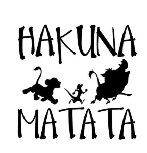 Sticker Hakuna Matata 15x14 cm, Creative Rey®