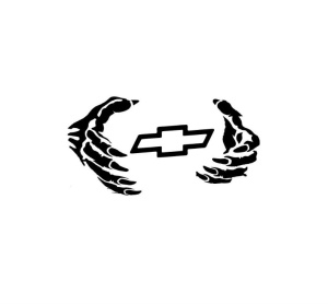 Sticker Hand Chevrolet 15x8 cm, Creative Rey®