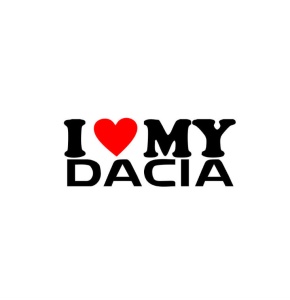 Sticker I Love Dacia 16x6 cm, Creative Rey®
