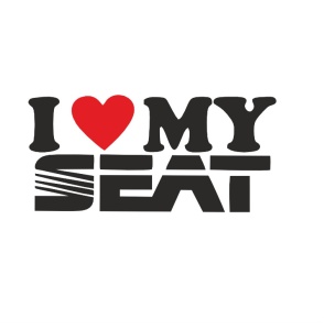 Sticker I Love My Seat 15x7 cm, Creative Rey®