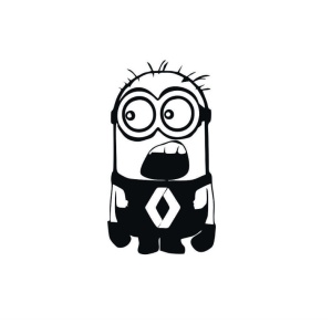 Sticker Minion Renault 15x8.3 cm, Creative Rey®