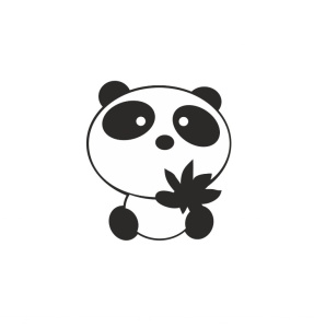 Sticker Panda 15 cm, Creative Rey®