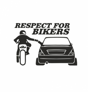 Sticker RESPECT FOR BIKERS SOLENZA 13x8.6 cm, Creative Rey®