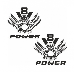 Sticker Set Scania V8 Power 30 cm, Creative Rey®