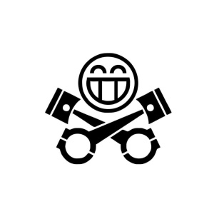 Sticker Smile Piston 12x12 cm, Creative Rey®