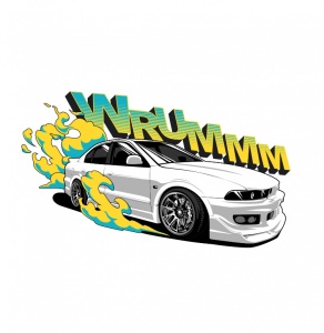 Sticker Vrum 15 cm, Creative Rey®