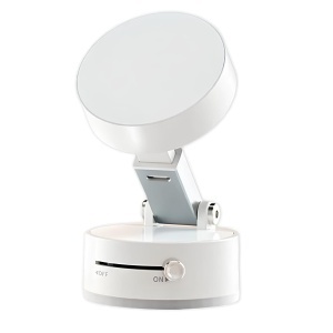 Suport Magnetic Auto pentru Telefon, cu Ventuza, Pliabil și Retractabil, Fixare prin Vid și Magnet, Rotativ 360°, Alb - Img 7