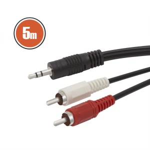 Cablu RCA / JACKfisa 2 x RCA-fisa 3,5 st JACK5,0 m - Img 2