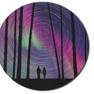 Mousepad Aurora boreala 20 x 20 cm - Img 2