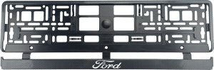 Set 2 bucati, suport numar inmatriculare Carbon, Ford