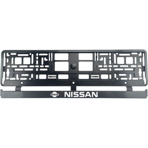 Set 2 bucati, suport numar inmatriculare Carbon, Nissan - Img 2
