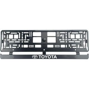 Set 2 bucati, suport numar inmatriculare Carbon, Toyota - Img 2