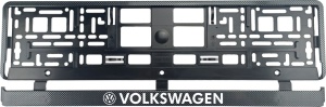 Set 2 bucati, suport numar inmatriculare carbon VW