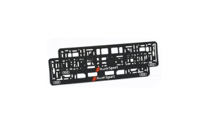 Set 2 bucati, suport numar inmatriculare personalizat Audi Sport