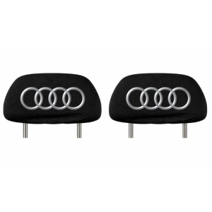 Set 2 huse tetiere negre, pentru gama auto AUDI
