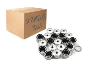 Set 20 capace prezoane pe 17 + cheie de scos capacele, argintii