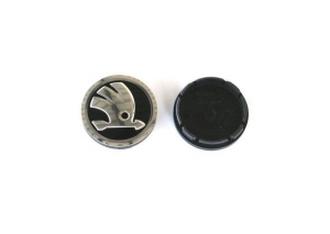 set 4 Capace Janta Aliaj Skoda 52MM Interior - 56MM Exterior Negru Cu Argintiu - Img 3