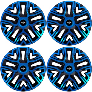 Set 4 Capace Roti 14 `` Best Albastru-Negru, Compatibile Cu Mini - Img 2