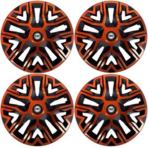 Set 4 Capace Roti 14 `` Best Cupru-Negru, Compatibile Cu Fiat - Img 2
