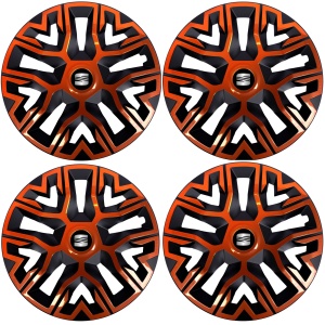 Set 4 Capace Roti 14 `` Best Cupru-Negru, Compatibile Cu Seat - Img 2