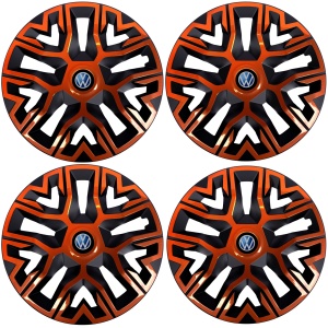 Set 4 Capace Roti 14 `` Best Cupru-Negru, Compatibile Cu Volkswagen - Img 2