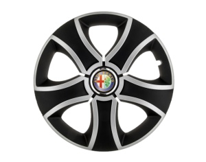 Set 4 Capace Roti 14 inchi (R14) Bis Gri-Negru, Compatibile Cu Alfa Romeo