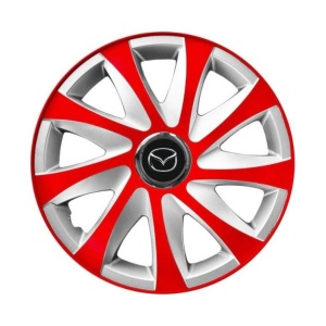 Set 4 capace roti 14 inchi R14 Drift Rosu-Gri, Compatibil cu Mazda - Img 3