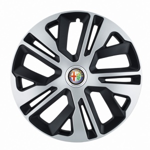 Set 4 Capace Roti 14 inchi (R14) Raven Gri-Negru, Compatibile Cu Alfa Romeo