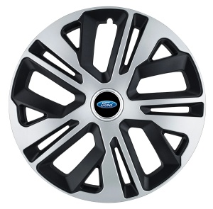 Set 4 Capace Roti 14 inchi (R14) Raven Gri-Negru, Compatibile Cu Ford