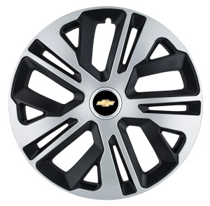 Set 4 Capace Roti 14 inchi (R14) Raven Gri-Negru, Compatibile Cu Chevrolet
