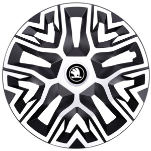 Set 4 Capace Roti 15 `` Best Alb-Negru, Compatibile Cu Skoda Nou - Img 1