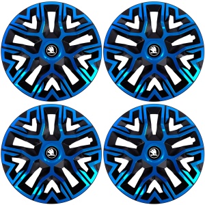 Set 4 Capace Roti 15 `` Best Albastru-Negru, Compatibile Cu Skoda Nou - Img 2