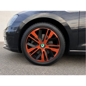 Set 4 Capace Roti 15 inch (R15), Raven Cupru-Negru Compatibil Cu Skoda - Img 3