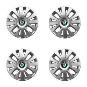 Set 4 Capace Roti 15 inchi (R15) Compatibile Cu SKODA model - 324 - Img 2
