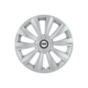 Set 4 capace roti 15 inchi (R15) Delta Gri, Compatibile cu Fiat - Img 3