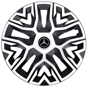 Set 4 Capace Roti 16 `` Best Alb-Negru, Compatibile Cu Mercedes-Benz - Img 1