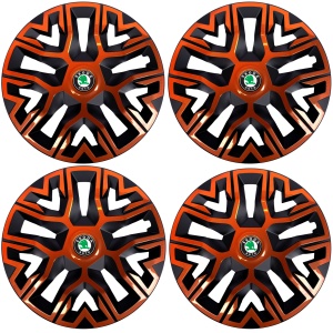 Set 4 Capace Roti 16 `` Best Cupru-Negru, Compatibile Cu Skoda - Img 2