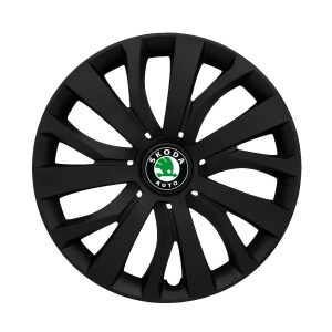Set 4 capace roti 16 inch (R16) compatibile SKODA, Model - 432 Black Edition