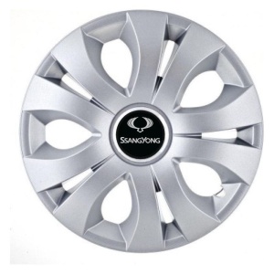 Set 4 Capace Roti 16 inchi (R16), Compatibil Cu SsangYong, model Top Gri - Img 2