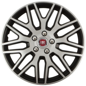 Set 4 Capace Roti 16 inchi (R16) Dakar Gri-Negru, Compatibile Cu Fiat