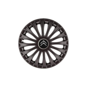 Set 4 capace roti 16 inchi (R16) Dino Negru, Compatibil Cu Citroen - Img 3