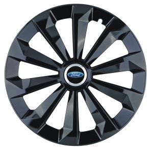 Set 4 Capace Roti 16 inchi (R16) Fame Negru, Compatibile Cu Ford