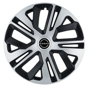 Set 4 Capace Roti 16 inchi (R16) Raven Gri-Negru Compatibile Cu Nissan Nou
