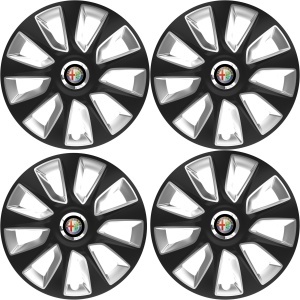 Set 4 Capace Roti 16 inchi (R16) Stratos Gri-Negru, Compatibile Cu Alfa Romeo - Img 2