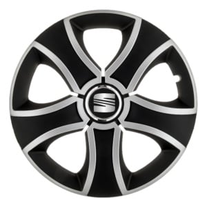 Set 4 capace roti Bis Gri-Negru R16 pentru gama auto Seat